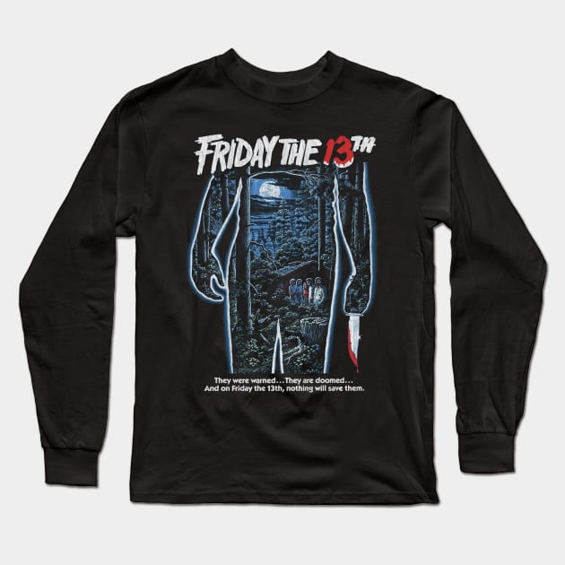 Friday the 13th, Jason Voorhees, Slasher. Horror Classic Long Sleeve T-Shirt by StayTruePonyboy